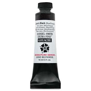 Daniel Smith Extra Fine Gouache - Jane's Black (Blue/Orange), 15 ml