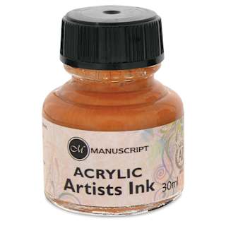 Manuscript Acrylic Artist's Ink - Metallic Gold, 30 ml