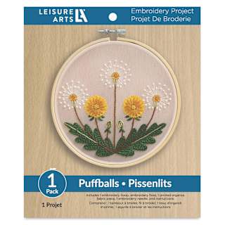 Leisure Arts Organza Embroidery Kit - Puffballs