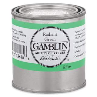 Gamblin Artist's Oil Color - Radiant Green, 8 oz can