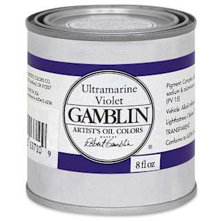 Gamblin Artist's Oil Color - Ultramarine Violet, 8 oz Can