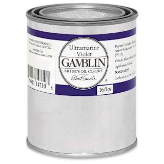 Gamblin Artist's Oil Color - Ultramarine Violet, 16 oz Can