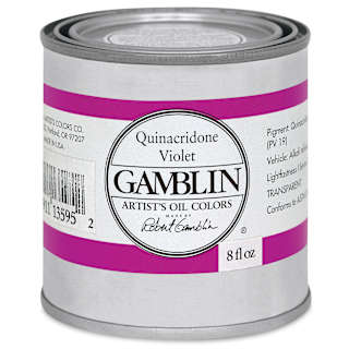 Gamblin Artist's Oil Color - Quinacridone Violet, 8 oz Can