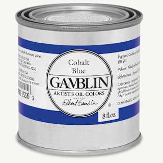 Gamblin Artist's Oil Color - Cobalt Blue, 8 oz Can