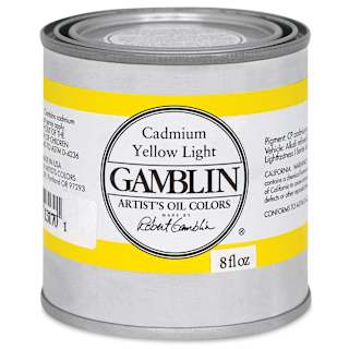 Gamblin Artist's Oil Color - Cadmium Yellow Light, 8 oz Can