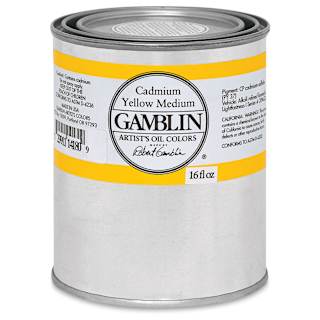 Gamblin Artist's Oil Color - Cadmium Yellow Medium, 16 oz Can