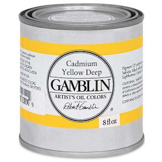 Gamblin Artist's Oil Color - Cadmium Yellow Deep, 8 oz Can