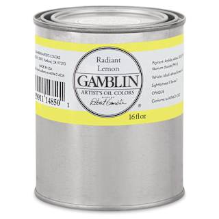 Gamblin Artist's Oil Color - Radiant Lemon, 16 oz Can