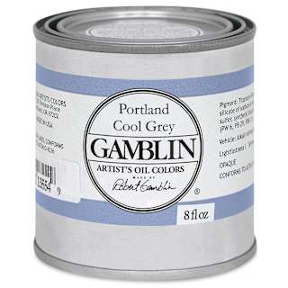 Gamblin Artists' Oil Color - Portland Cool Grey, 8 oz can