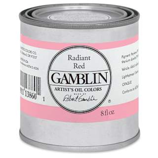 Gamblin Artist's Oil Color - Radiant Red, 8 oz Can