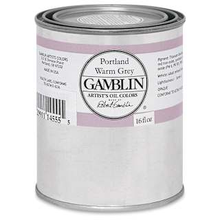 Gamblin Artists' Oil Color - Portland Warm Grey, 16 oz can