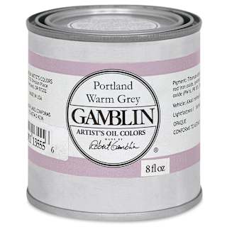 Gamblin Artists' Oil Color - Portland Warm Grey, 8 oz can