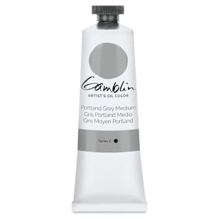 Gamblin Artist's Oil Color - Portland Grey Medium, 37 ml tube