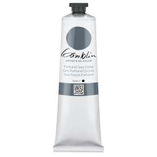 Gamblin Artist's Oil Color - Portland Grey Deep, 150 ml tube