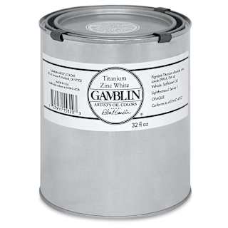 Gamblin Artist's Oil Color - Titanium-Zinc White, 32 oz Can