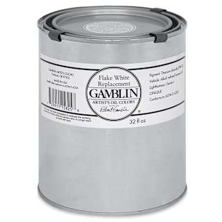 Gamblin Artist's Oil Color - Flake White Replacement, 32 oz Can