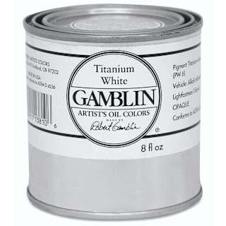Gamblin Artist's Oil Color - Titanium White, 8 oz Can