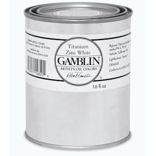Gamblin Artist's Oil Color - Titanium-Zinc White, 16 oz Can