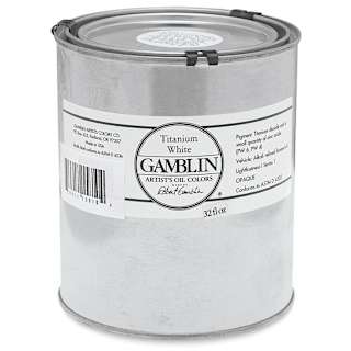 Gamblin Artist's Oil Color - Titanium White, 32 oz Can