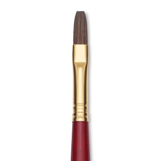 Blick Master Synthetic Kolinsky Brush - Long Handle, Flat, Size 10