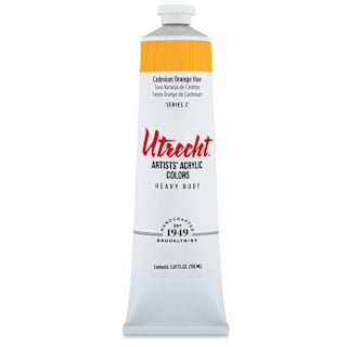 Utrecht Artists' Acrylic Paint - Cadmium Orange Hue, 5 oz tube