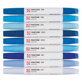Pantone Dual Tip Markers - Set of 9, Blue