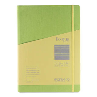 Fabriano Ecoqua Plus Hidden Spiral-Bound Notebook - Lime, 11-7/10" x 8-1/4", Ruled