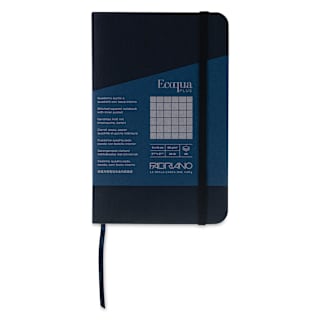 Fabriano EcoQua Plus Stitch-Bound Notebook - Navy, 3-1/2" x 5-1/2", Grid