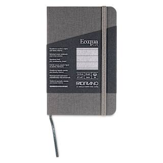 Fabriano EcoQua Plus Stitch-Bound Notebook - Grey, 3-1/2" x 5-1/2", Lined