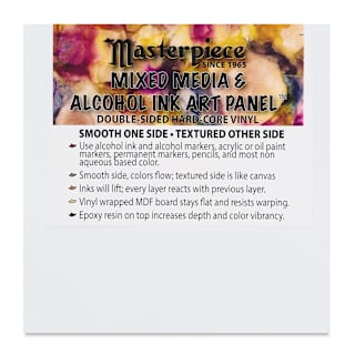 Masterpiece Mixed Media and Alcohol Ink Art Panel - 4" x 4"