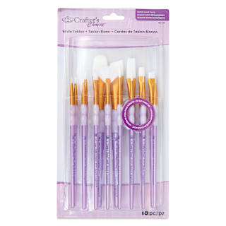 Royal & Langnickel Crafter's Choice White Taklon Brushes - Super Value Pack of 15
