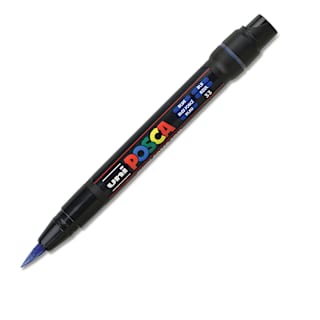 Posca Paint Marker - Blue, Brush Tip