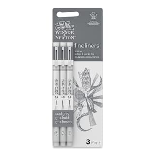 Winsor & Newton Fineliner - Cool Grey, Set of 3
