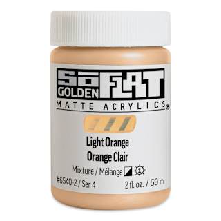 Golden SoFlat Matte Acrylic Paint - Light Orange, 59 ml, Jar