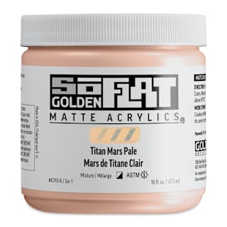 Golden SoFlat Matte Acrylic Paint - Titan Mars Pale, 473 ml, Jar