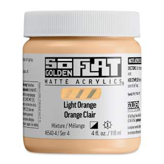 Golden SoFlat Matte Acrylic Paint - Light Orange, 118 ml, Jar