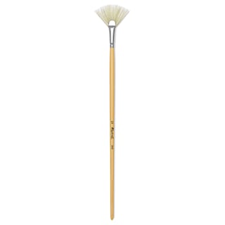 Raphaël D'Artigny Interlocked White Bristle Brush - Fan, Long Handle, Size 12