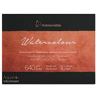 Hahnemühle The Collection Watercolor Block - Cold Press, 11.8" x 15.7", 300 lb, 10 Sheets