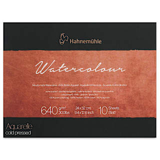Hahnemühle The Collection Watercolor Block - Cold Press, 9.4" x 12.6", 300 lb, 10 Sheets