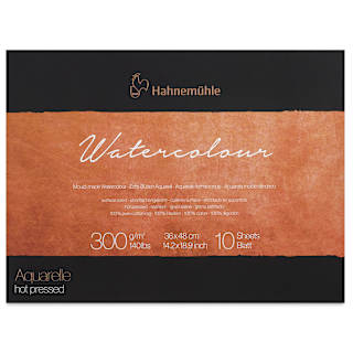 Hahnemühle The Collection Watercolor Block - Hot Press, 14.1" x 18.9", 140 lb, 10 Sheets