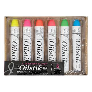 Shiva Oilstik Oil Paint - Set of 6, Fluorescent, 37 ml