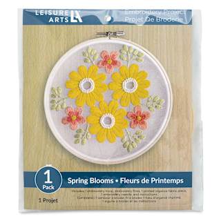 Leisure Arts Organza Embroidery Kit - Spring Blooms
