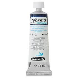 Schmincke Norma Blue Water-Mixable Oil Paint - Prussian Blue, 35 ml