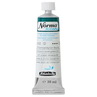 Schmincke Norma Blue Water-Mixable Oil Paint - Chromium Oxide Green Brilliant, 35 ml