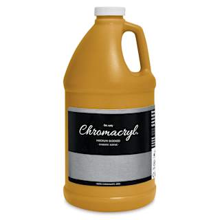 Chromacryl Students' Acrylics - Yellow Oxide, 64 oz bottle