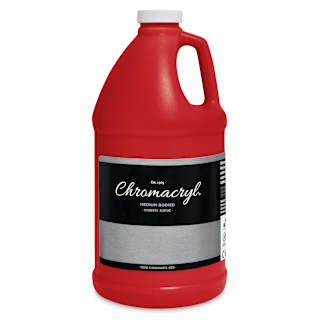 Chromacryl Students' Acrylics - Warm Red, 64 oz bottle