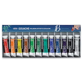 Holbein Irodori Artist Gouache - Set of 12, Summer, 15 ml Tubes