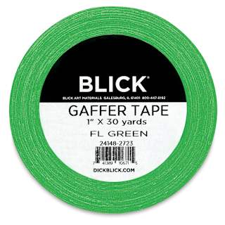 Blick Gaffers Tape - 1" x 30 yds, Fluorescent Green