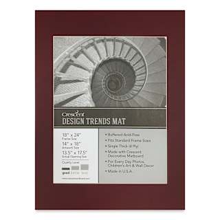 Crescent Pre-Cut Mat - Maroon, 18" x 24" (13-1/2" x 17-1/2" Opening)
