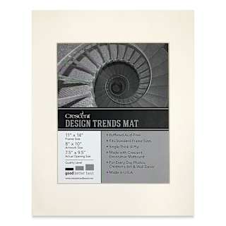 Crescent Pre-Cut Mat - Arctic White, 11" x 14" (7-1/2" x 9-1/2" Opening)